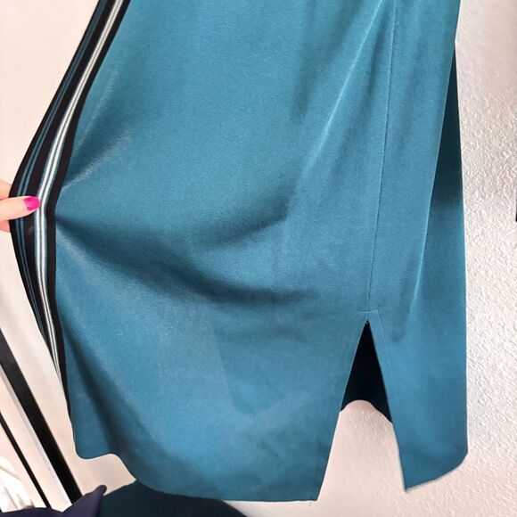 Misook Woman Teal Black Trim Knit Open Front Cardigan Jacket Sz 2XL - Picture 4 of 4